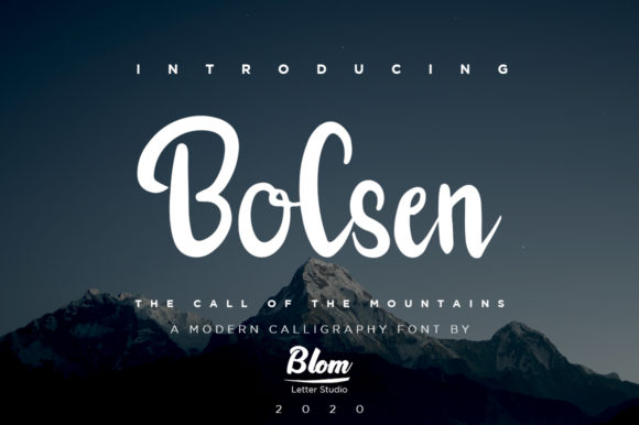 Bolsen: An Elegant Handwritten Font for Editorial Design