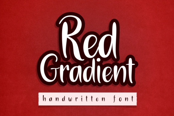 Red Gradient: The Handwritten Font for Bold Marketing